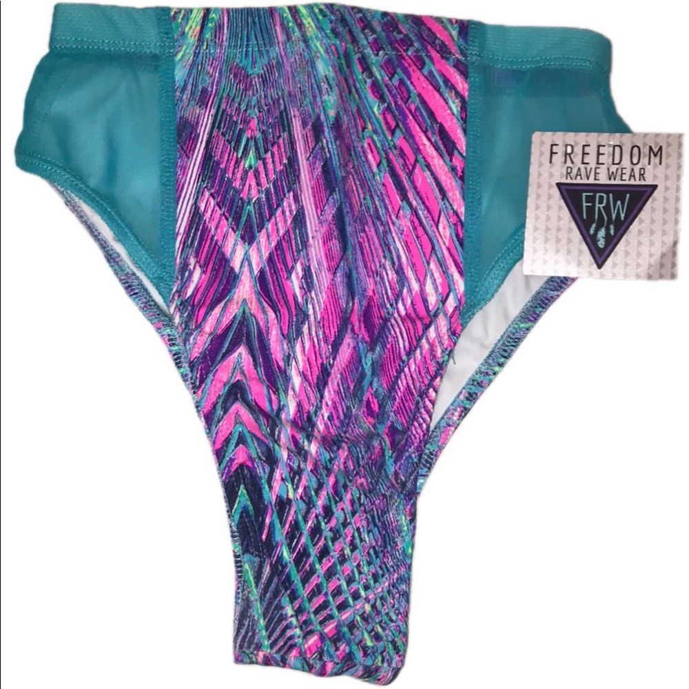 Freedom Rave Wear Tulum Mesh Brazilian Bottoms